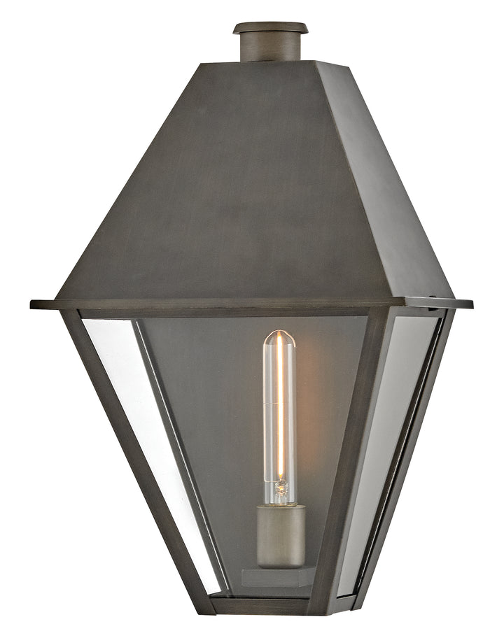 Hinkley Endsley Outdoor Wall Light Medium Wide Wall Mount lantern Blackened Brass 28864BLB