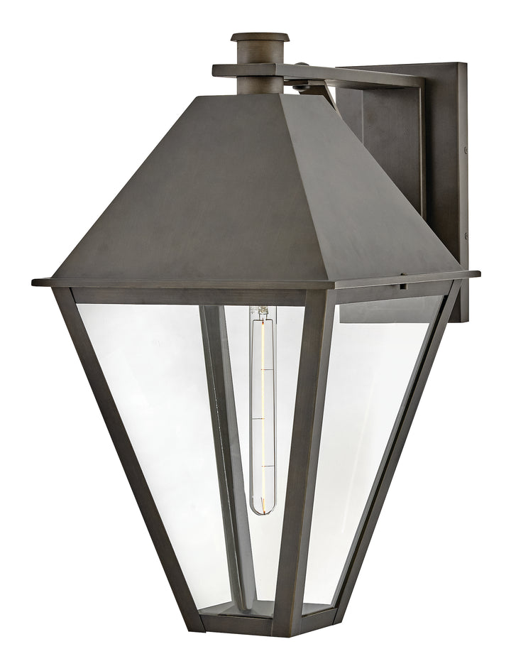 Hinkley Endsley Outdoor Wall Light Large Wide Wall Mount Lantern Blackened Brass 28865BLB
