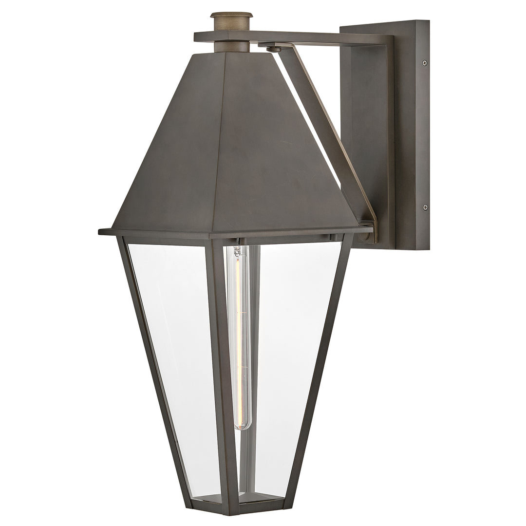 Hinkley Endsley Outdoor Wall Light Large Narrow Wall Mount Lantern Blackened Brass 28869BLB