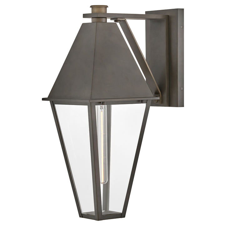Hinkley Endsley Outdoor Wall Light Large Narrow Wall Mount Lantern Blackened Brass 28869BLB