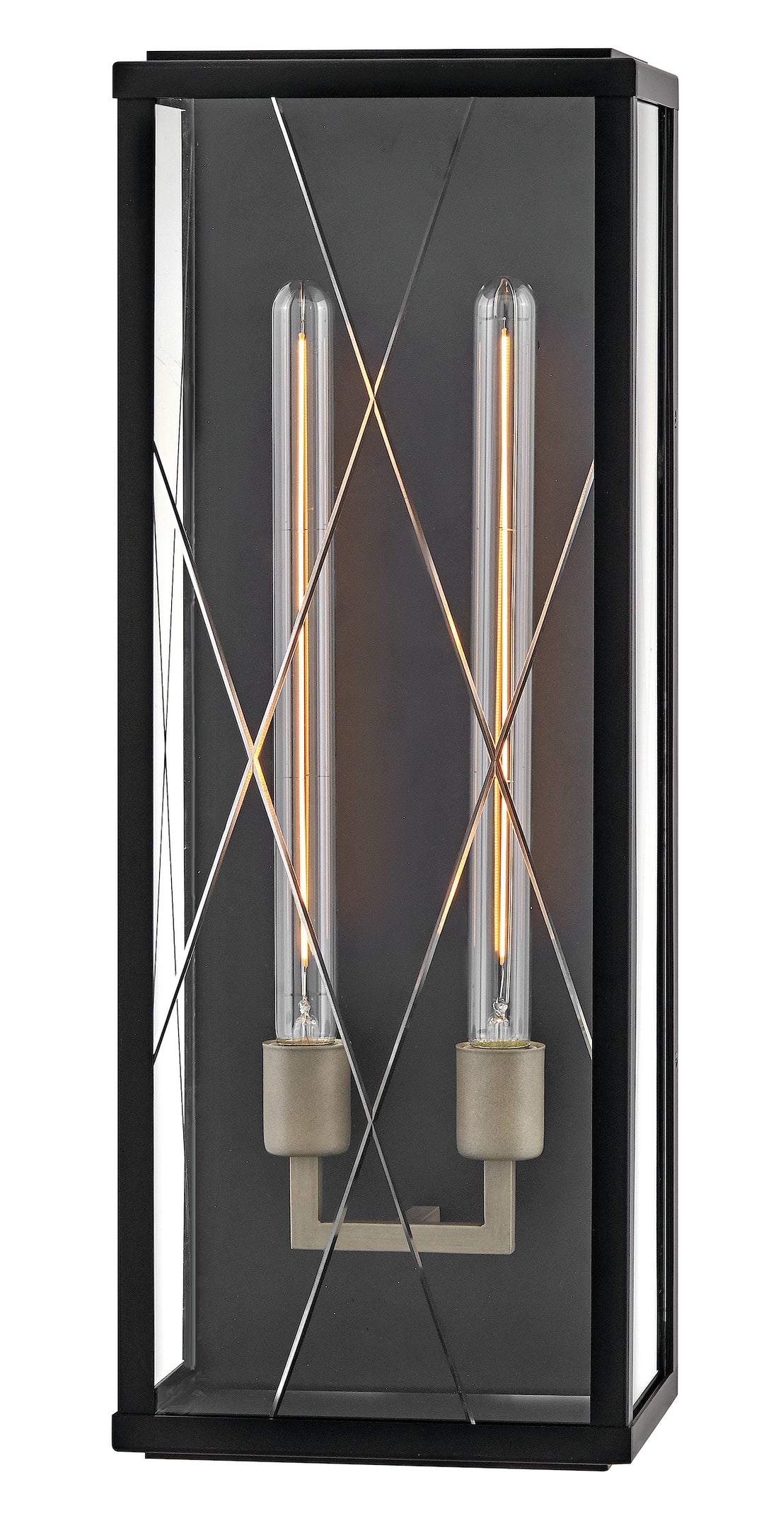 Hinkley Monte Outdoor Wall Light Medium Wide Wall Sconce Black 28885BK