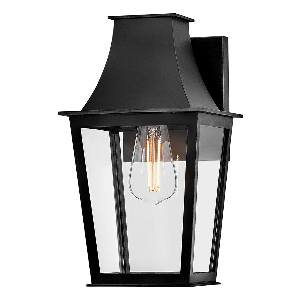 Hinkley Georgetown Outdoor Wall Light Small Wall Mount Lantern Black 28890BK