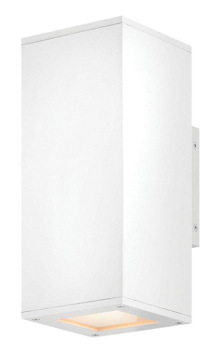 Hinkley Tetra Outdoor Wall Light Medium Up/Down Light Wall Sconce Textured White 28914TW-LL