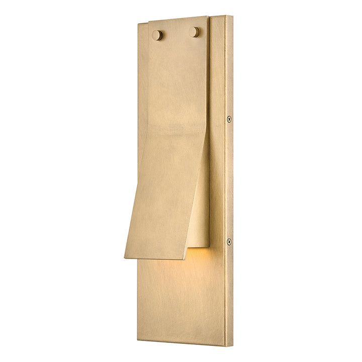 Hinkley Fold Outdoor Wall Light Medium LED Wall Sconce Heritage Brass 28994HB