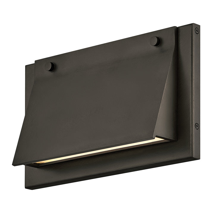 Hinkley Fold Outdoor Wall Light Medium Wide LED Wall Sconce Black Oxide 28996BX