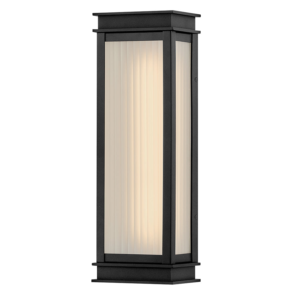 Hinkley Rockwell Outdoor Wall Light Medium LED Wall Sconce Textured Black 29014TK
