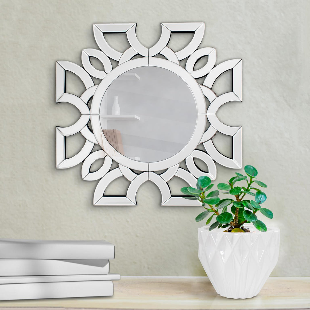 Howard Elliott Collection Eduina Symmetrical Cut Pattern Wall Mirror