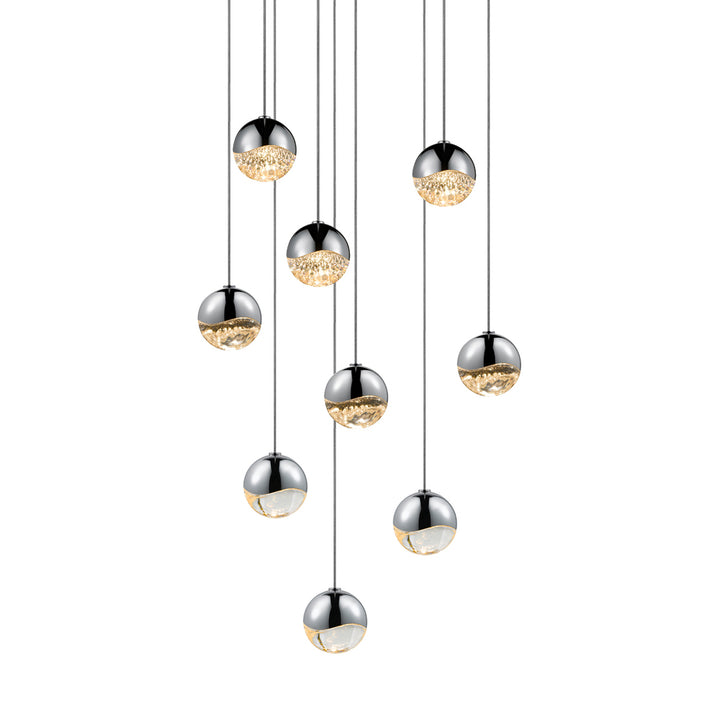 Sonneman Grapes® 9-Light Round Small LED Pendant