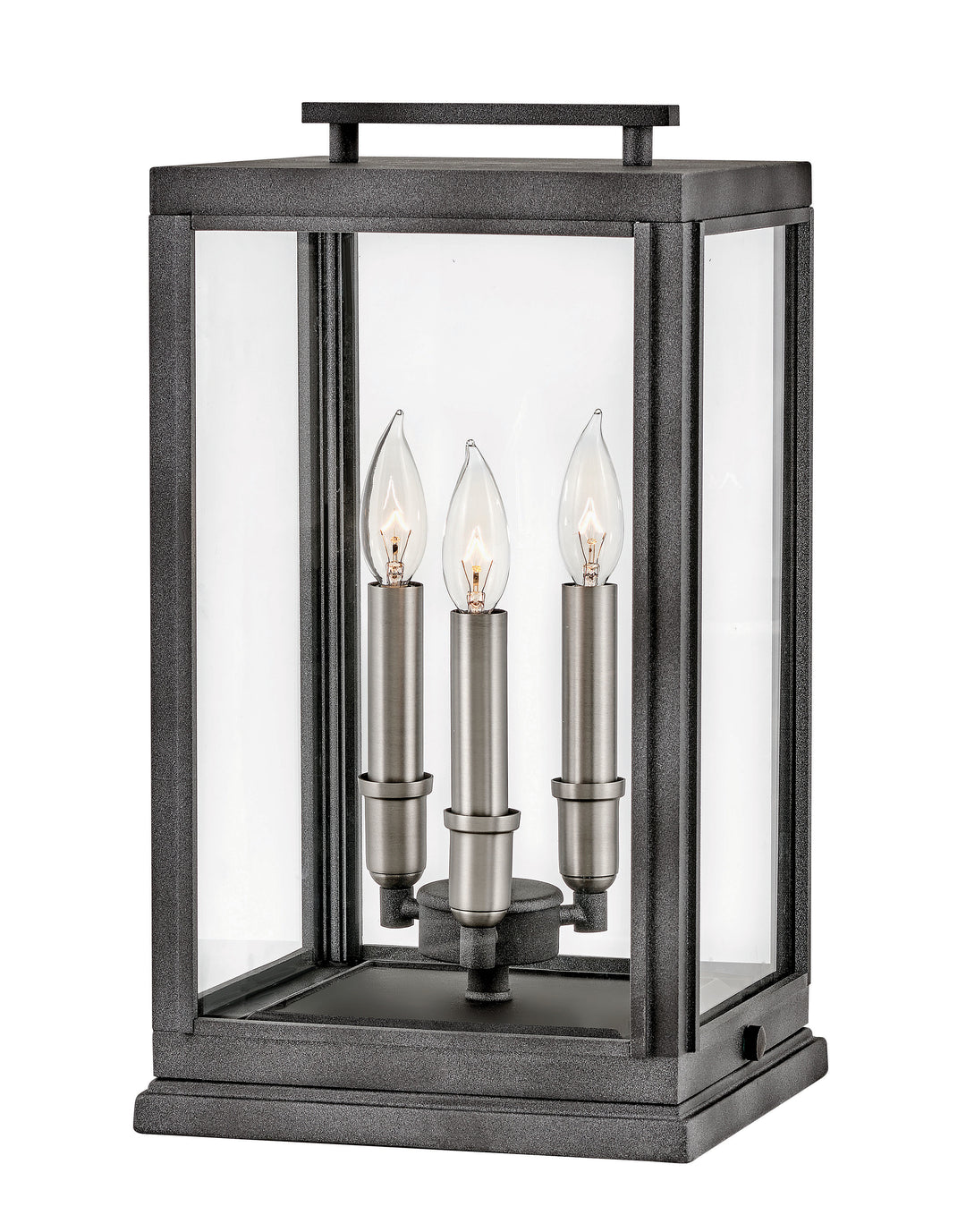 Hinkley Sutcliffe Outdoor Pier Mount Lantern Medium Pier Mount Lantern Aged Zinc 2917DZ