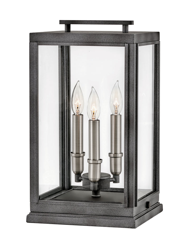 Hinkley Sutcliffe Outdoor Pier Mount Lantern Medium Pier Mount Lantern Aged Zinc 2917DZ