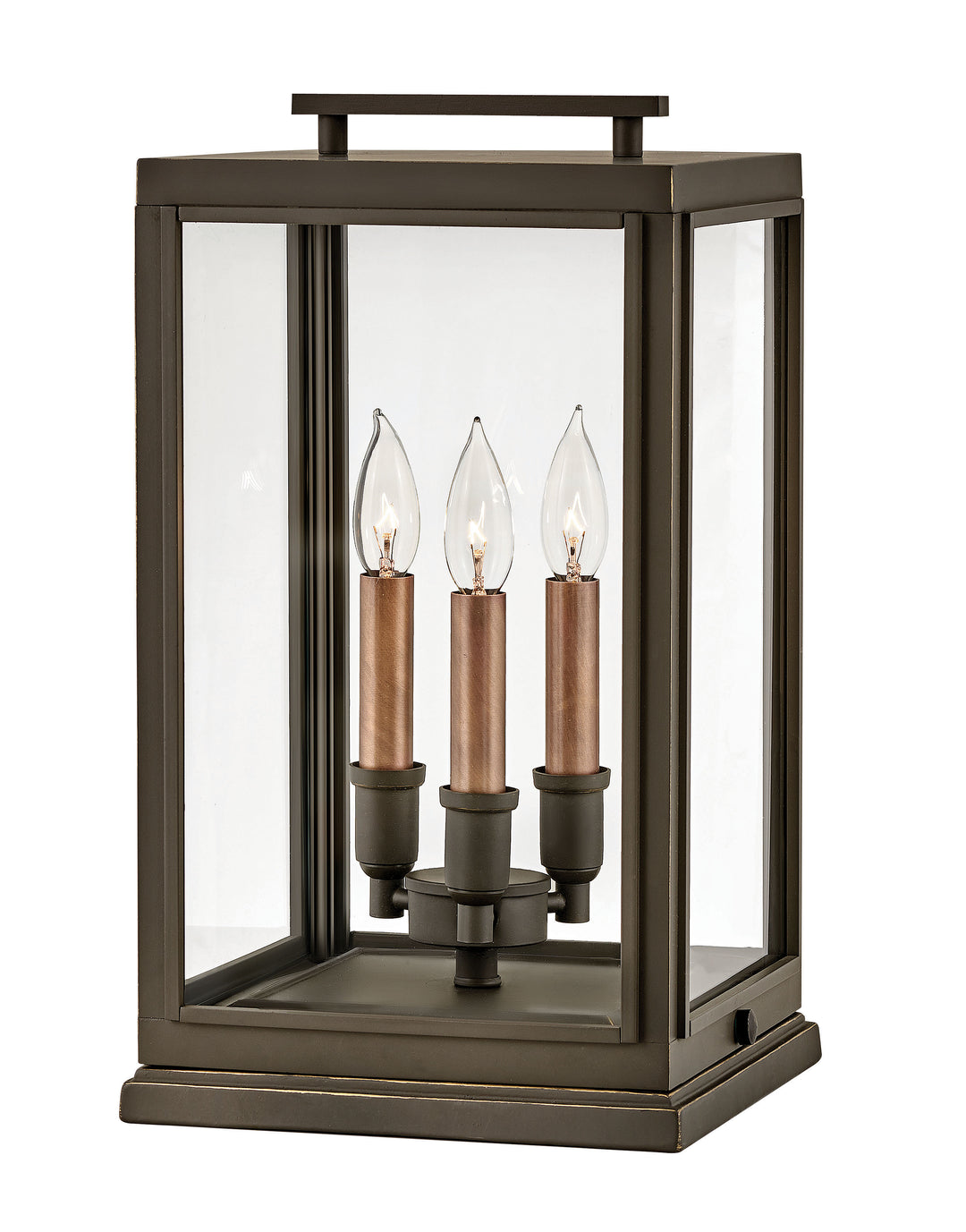 Hinkley Sutcliffe Outdoor Pier Mount Lantern Medium Pier Mount Lantern Oil Rubbed Bronze 2917OZ-LV