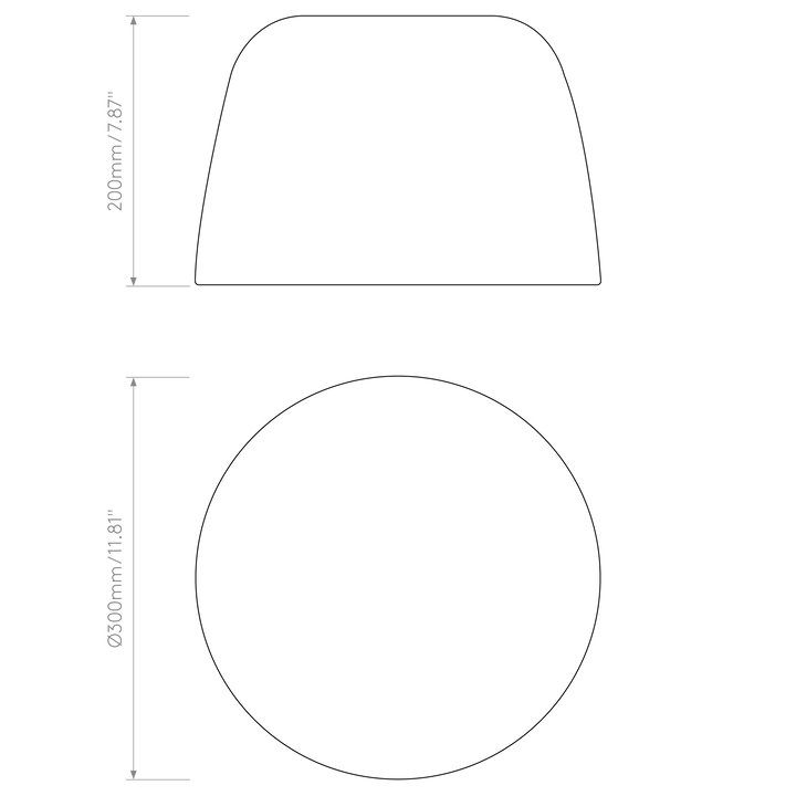 Astro Lighting Taiko 300 dimension diagram