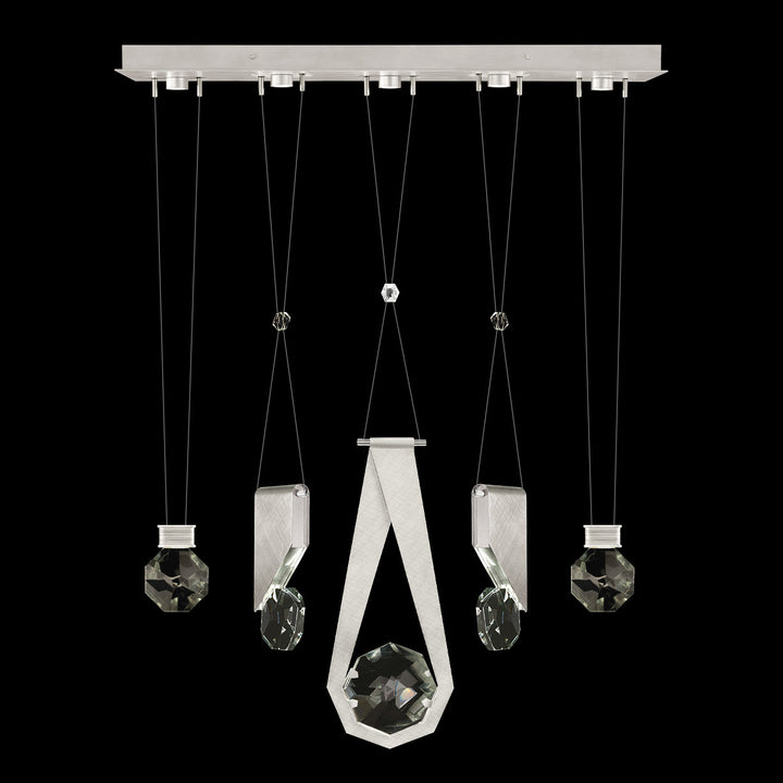 Fine Art Handcrafted Lighting Aria 43"W Linear Pendant in Brushed Silver, 11244 (100006-1-11244)