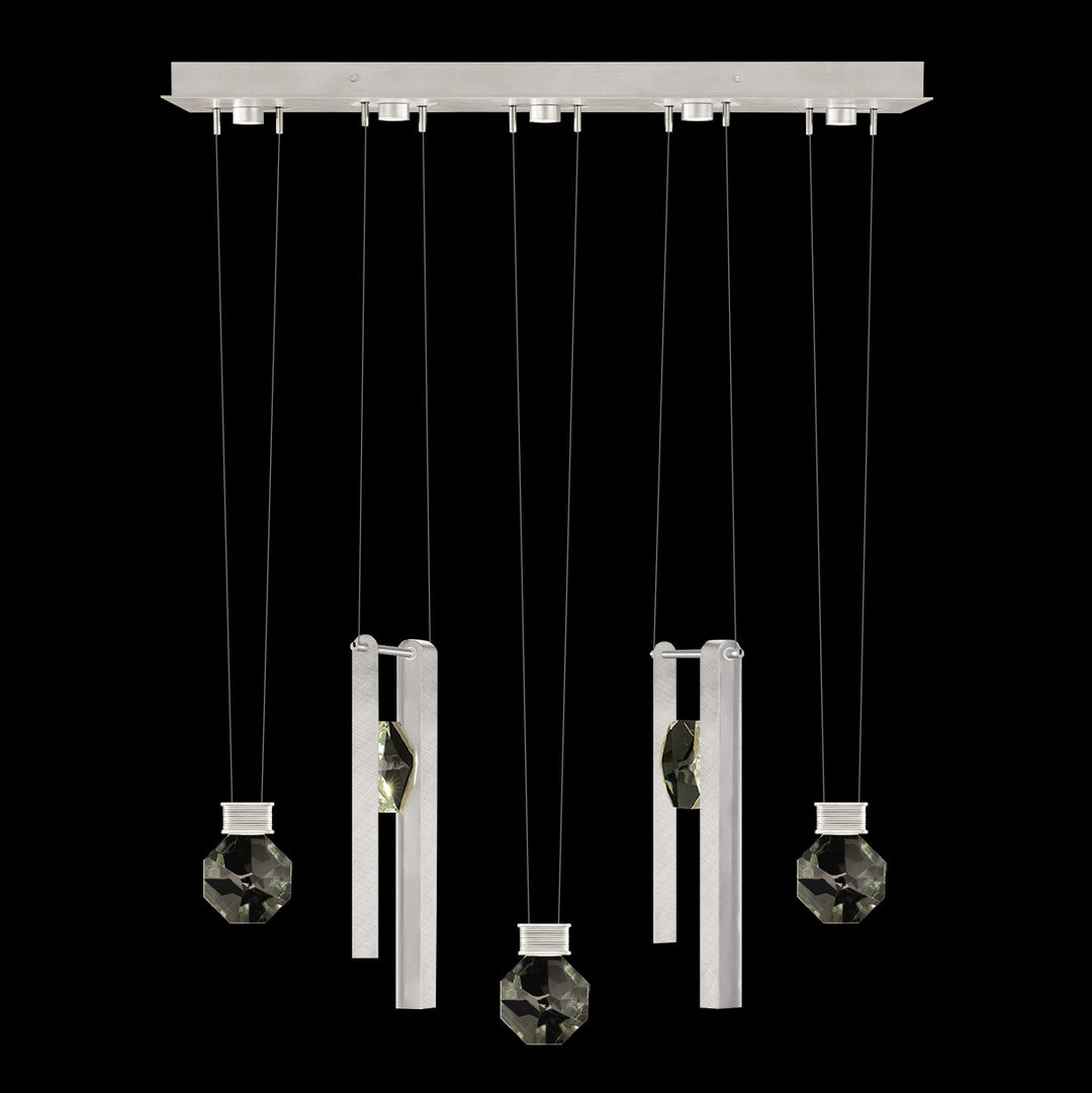 Fine Art Handcrafted Lighting Aria 43"W Linear Pendant in Brushed Silver, 33444 (100006-1-33444)