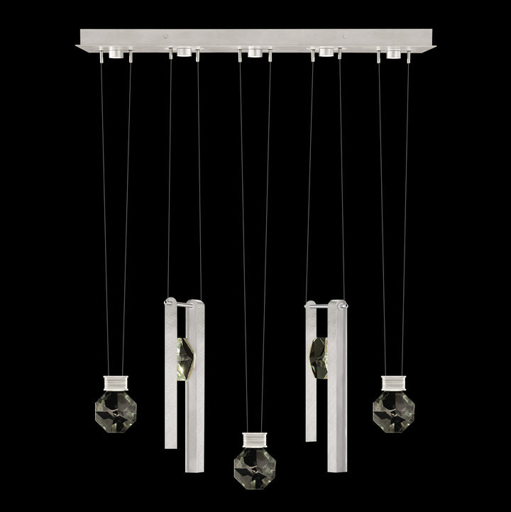 Fine Art Handcrafted Lighting Aria 43"W Linear Pendant in Brushed Silver, 33444 (100006-1-33444)