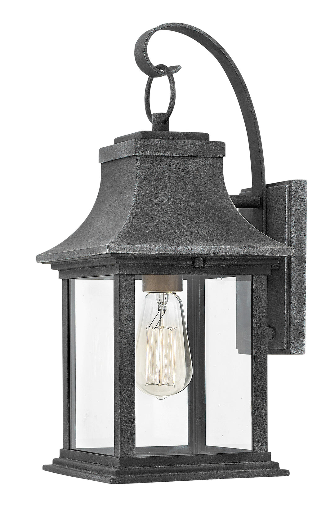 Hinkley Adair Outdoor Wall Light Small Wall Mount Lantern Aged Zinc 2930DZ