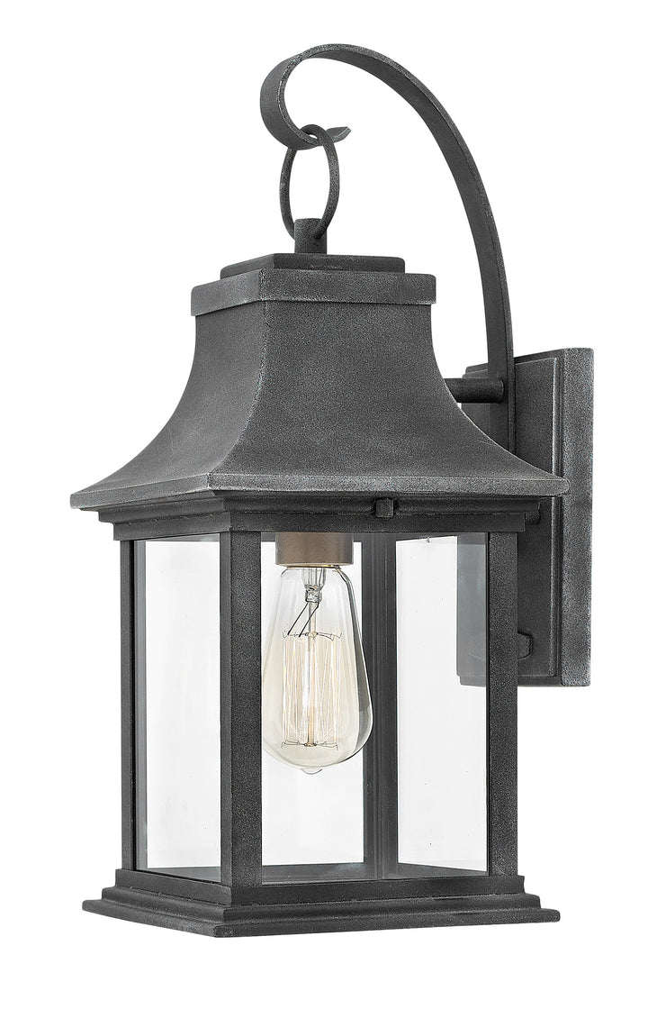Hinkley Adair Outdoor Wall Light Small Wall Mount Lantern Aged Zinc 2930DZ