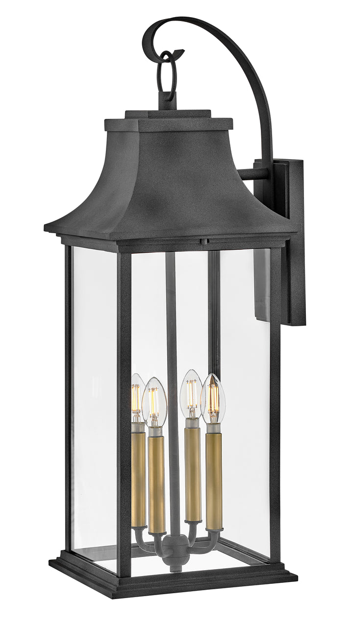 Hinkley Adair Outdoor Wall Light Extra Large Wall Mount Lantern Aged Zinc 2938DZ-LL