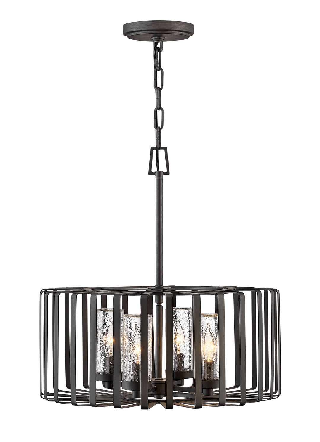 Hinkley Reid Outdoor Hanging Light Small Chandelier Brushed Graphite 29504BGR-LV