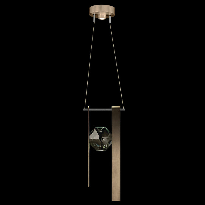 Fine Art Handcrafted Lighting Aria 9"W Round Pendant in Soft Ombre Bronze (100003-3)
