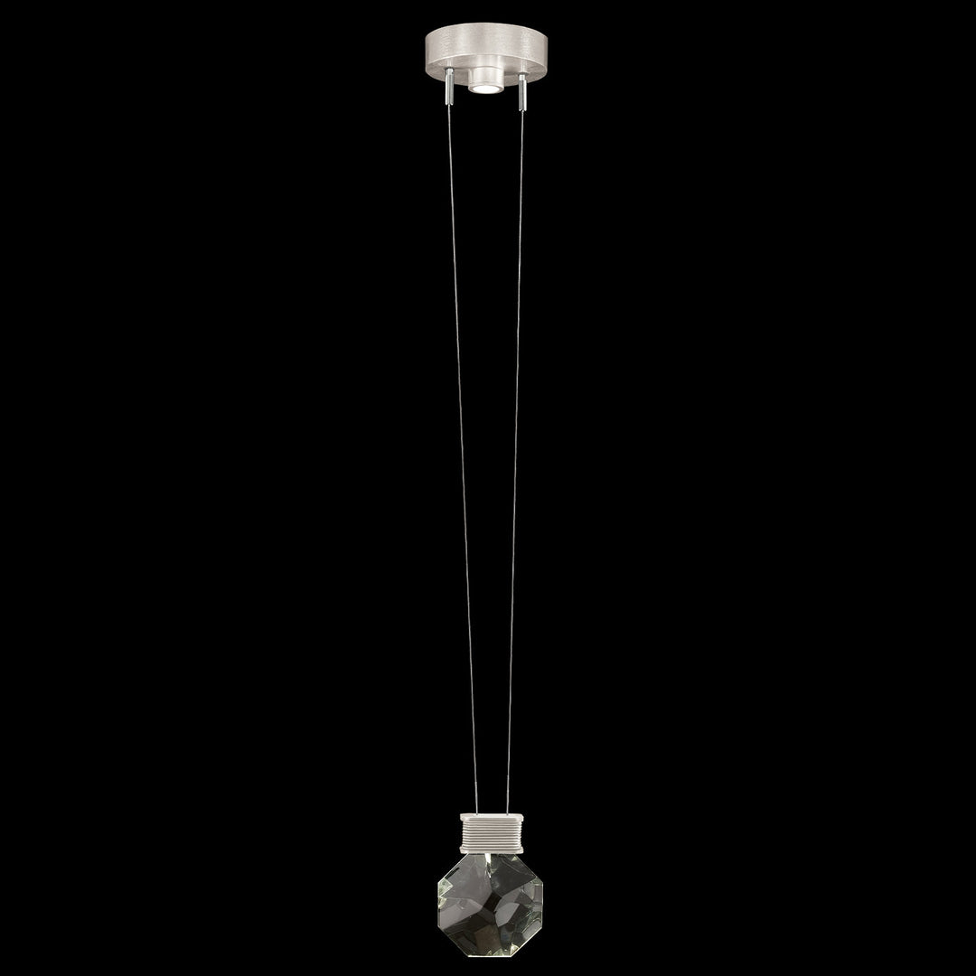 Fine Art Handcrafted Lighting Aria 6"W Round Pendant in Brushed Silver (100004-1)