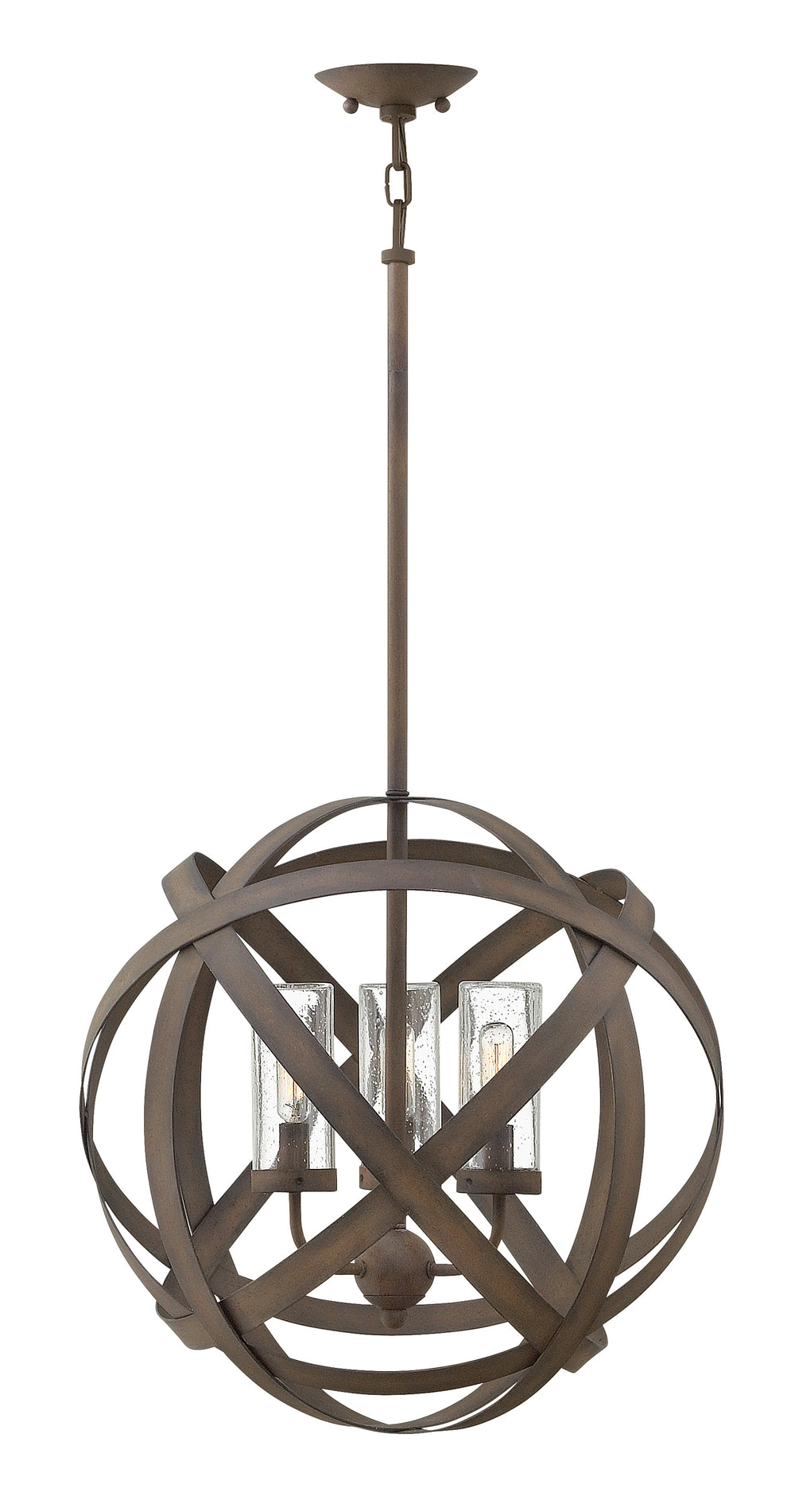 Hinkley Carson Outdoor Hanging Light Medium Hanging Pendant Vintage Iron 29703VI-LL