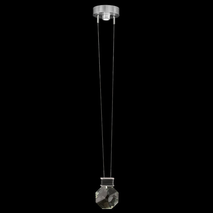 Fine Art Handcrafted Lighting Aria 6"W Round Pendant in Soft Ombre Silver Leaf (100004-4)