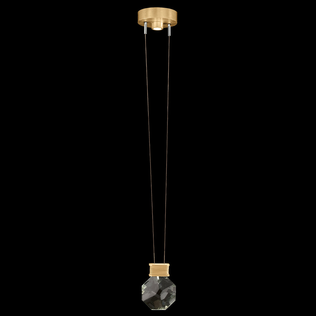 Fine Art Handcrafted Lighting Aria 6"W Round Pendant in Brushed Gold Leaf (100004-5)
