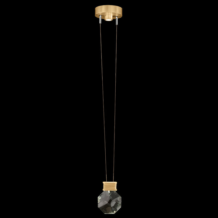 Fine Art Handcrafted Lighting Aria 6"W Round Pendant in Brushed Gold Leaf (100004-5)