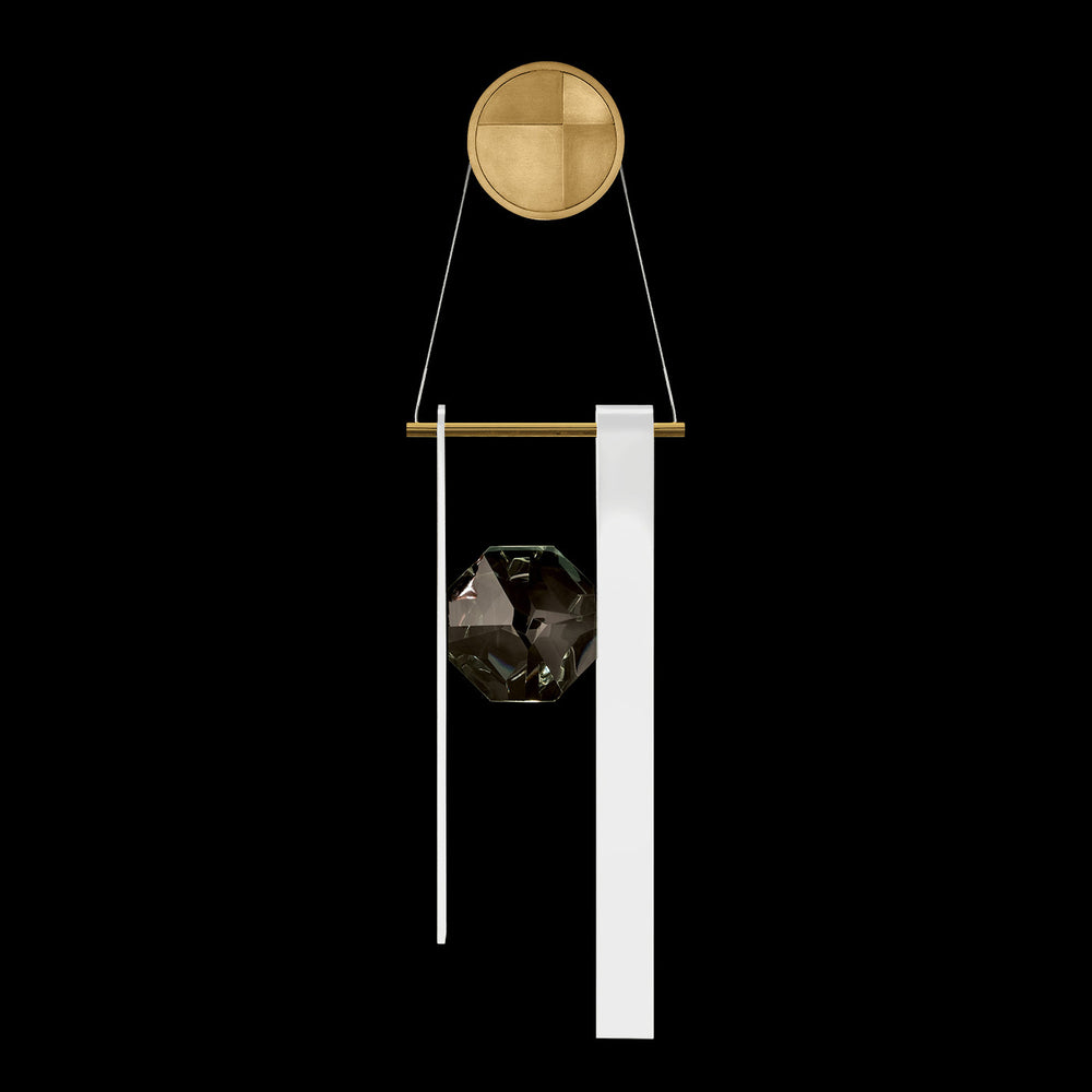 Fine Art Handcrafted Lighting Aria 20.75"H Sconce in Standard Gold Leaf/White Lacquer (100009-2)