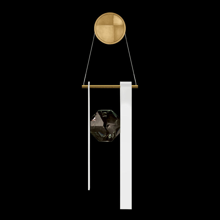 Fine Art Handcrafted Lighting Aria 20.75"H Sconce in Standard Gold Leaf/White Lacquer (100009-2)