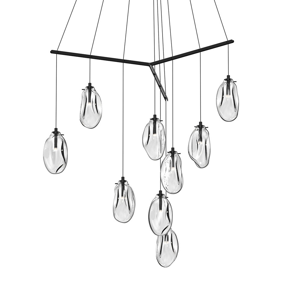 Sonneman Liquid 9-Light Tri-Spreader LED Pendant