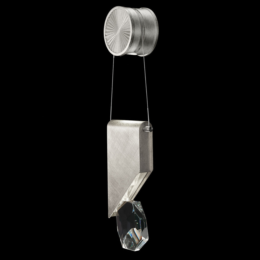 Fine Art Handcrafted Lighting Aria 13.5"H Sconce in Brushed Silver (100008-1)