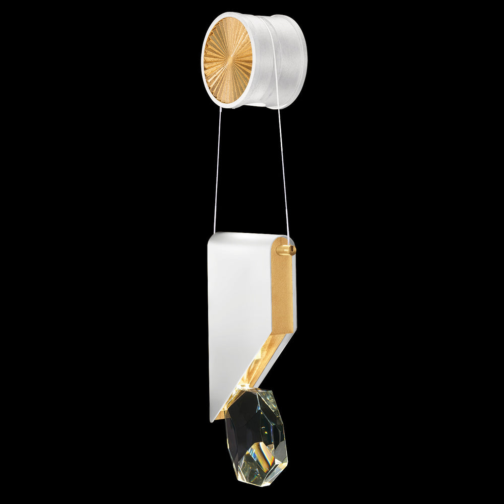 Fine Art Handcrafted Lighting Aria 13.5"H Sconce in Standard Gold Leaf/White Lacquer (100008-2)