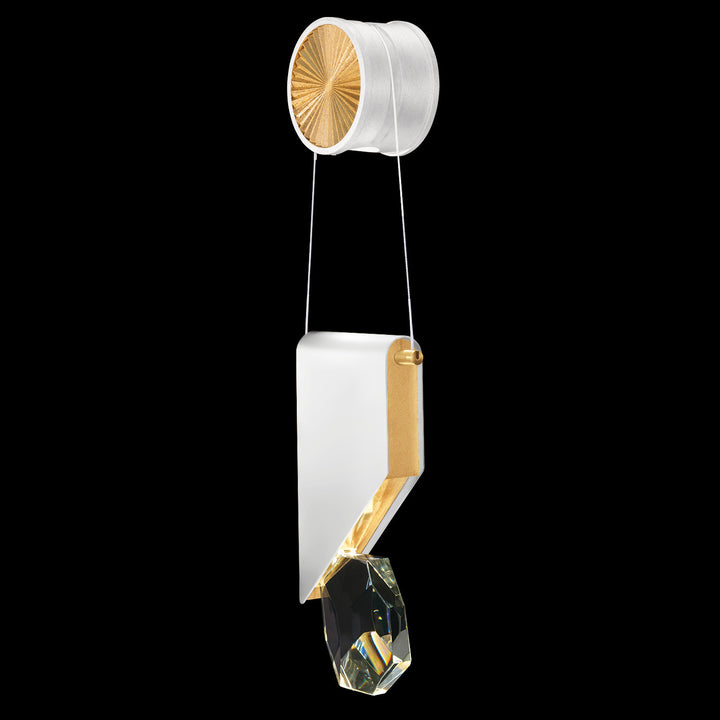 Fine Art Handcrafted Lighting Aria 13.5"H Sconce in Standard Gold Leaf/White Lacquer (100008-2)