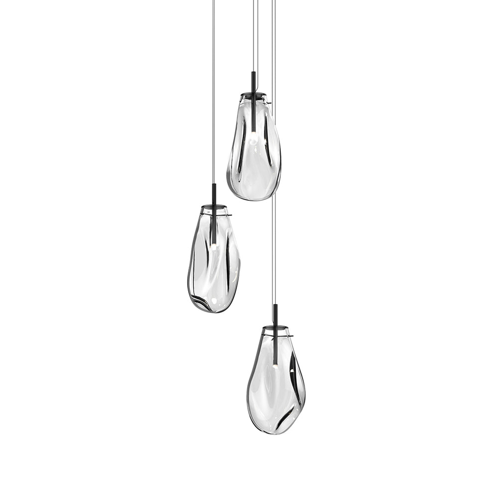 Sonneman Liquid Large 3-Light Round LED Pendant