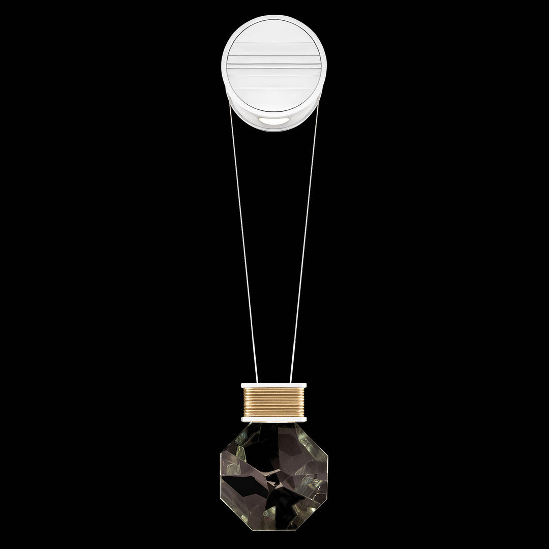 Fine Art Handcrafted Lighting Aria 7"H Sconce in Standard Gold Leaf/White Lacquer (100010-2)