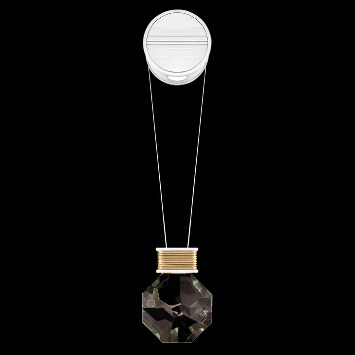 Fine Art Handcrafted Lighting Aria 7"H Sconce in Standard Gold Leaf/White Lacquer (100010-2)