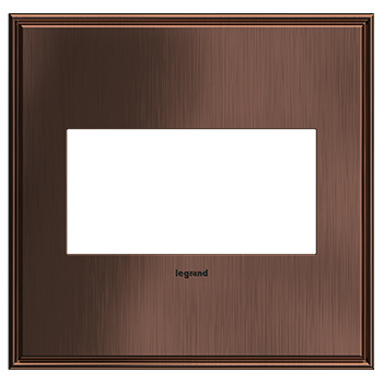 Legrand adorne Matte Antique Copper 2-Gang wall plate
