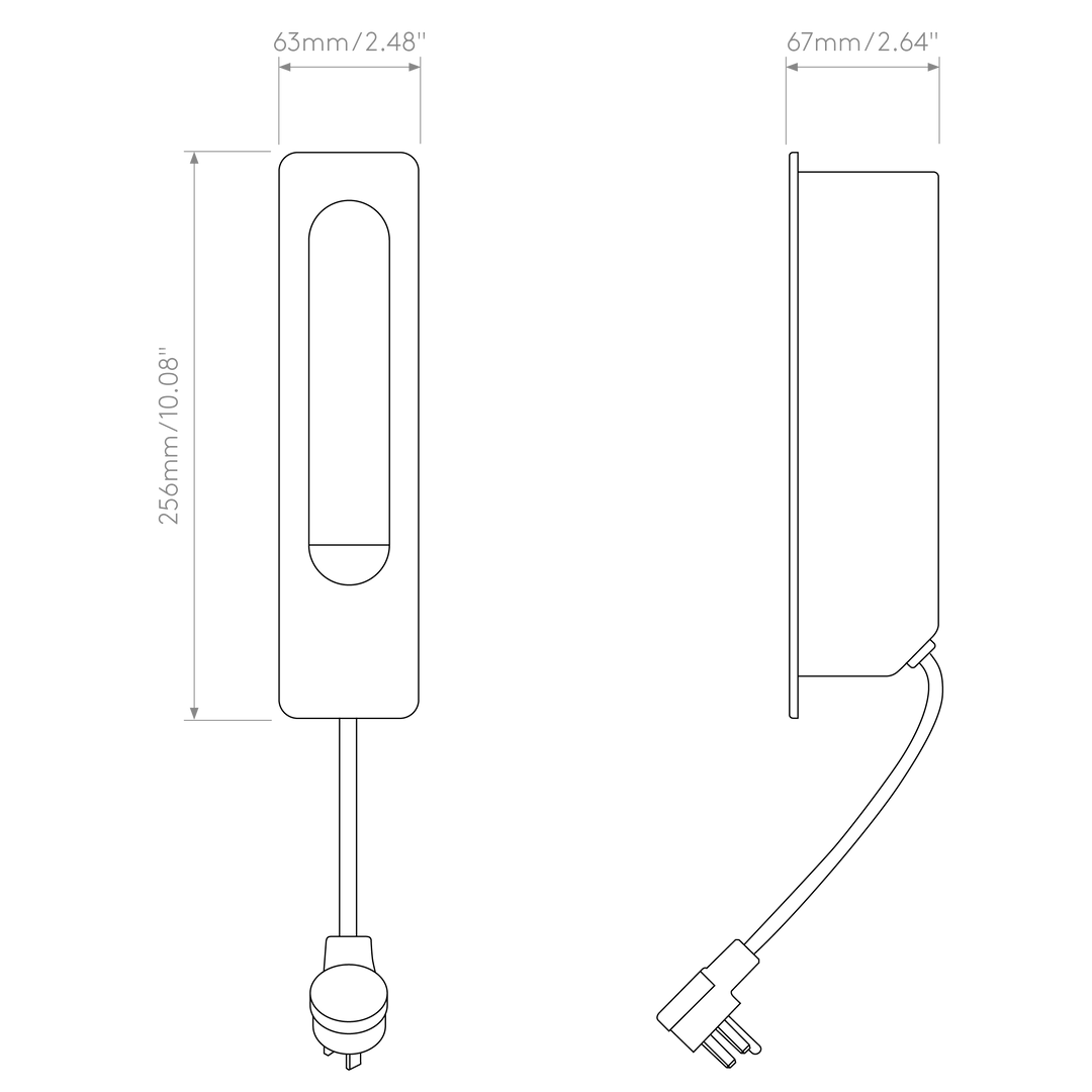Astro Lighting Keta (Cord Set) dimension diagram