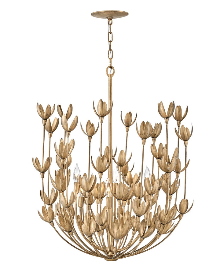 Hinkley Flora Chandelier Chandeliers Hinkley Burnished Gold 26.25x26.25x34.25