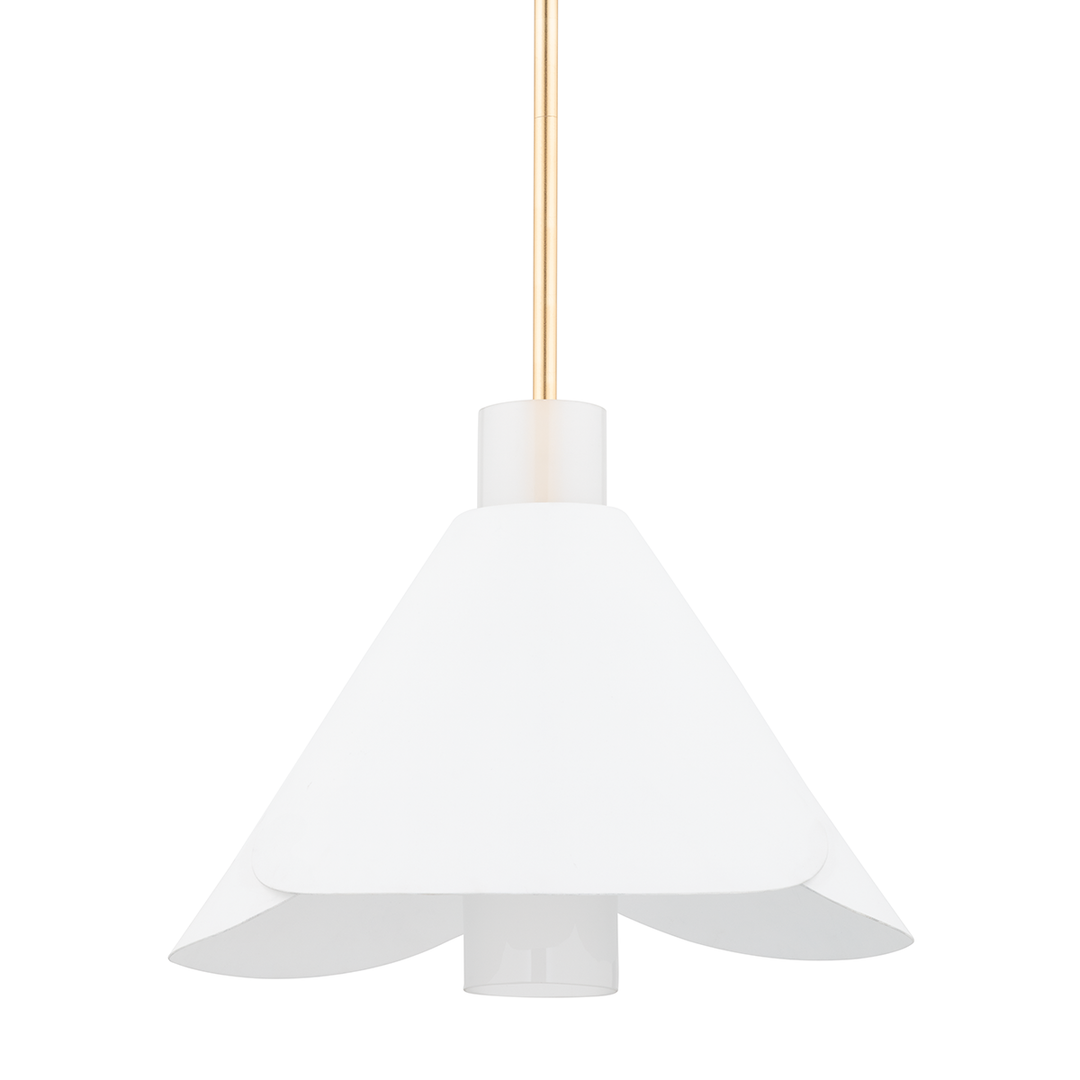 Hudson Valley Lighting Dawson Pendant Pendants Hudson Valley Lighting Gold Leaf/white Plaster  