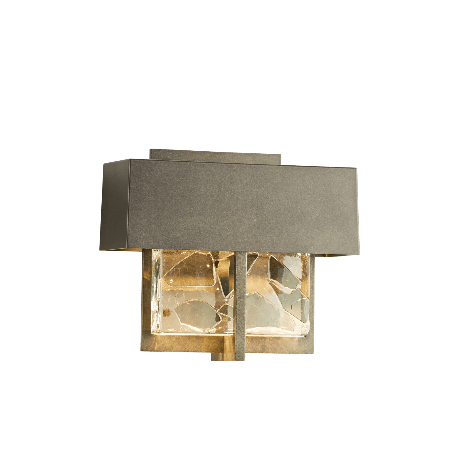 Shard LED Outdoor Sconce Outdoor l Wall Hubbardton Forge Coastal Burnished Steel 8.6x7.1 Clear w/ Shards Glass (YP)