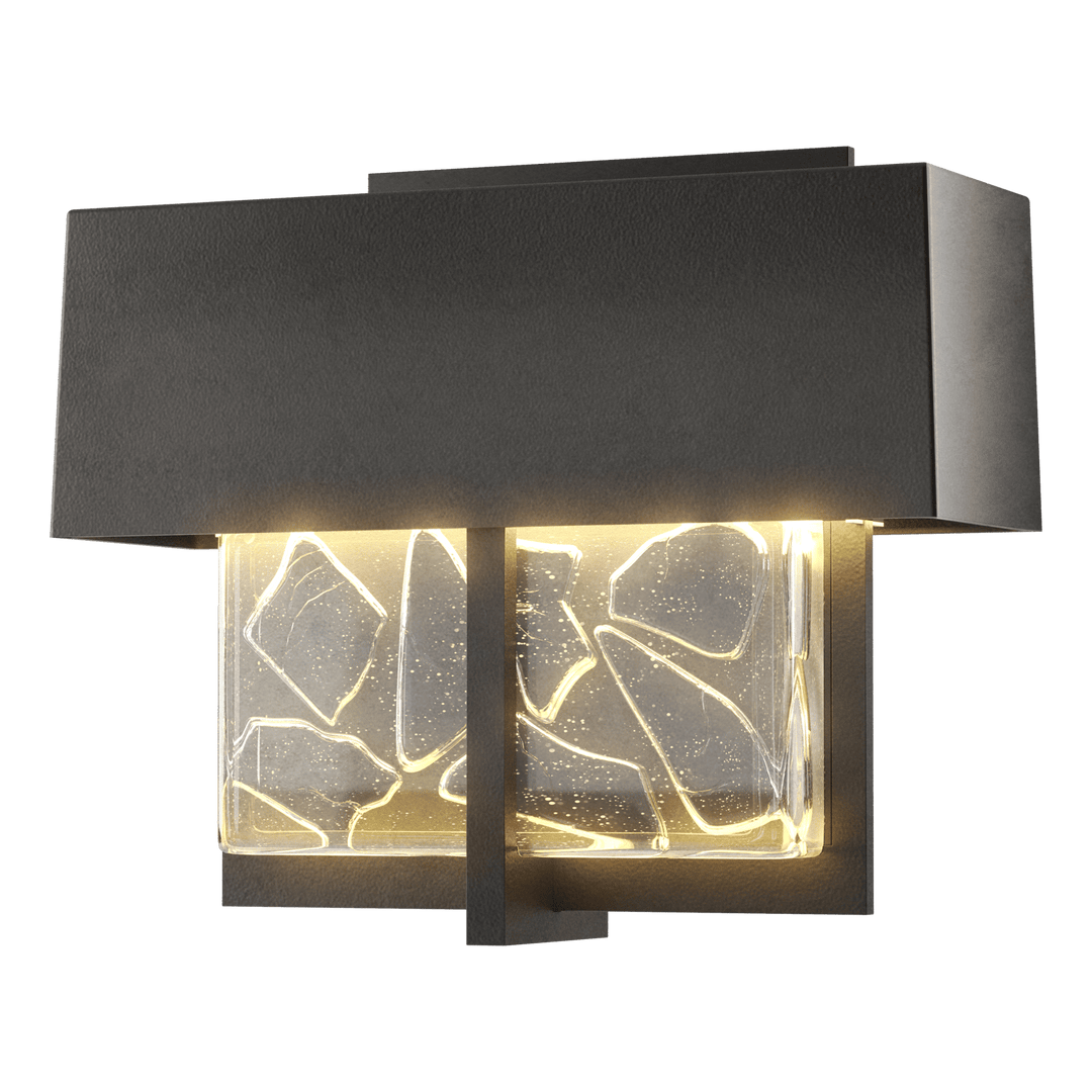 Hubbardton Forge Shard Small LED Outdoor Sconce Outdoor Wall Lights Hubbardton Forge Coastal Black  