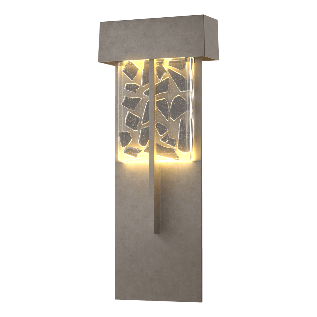 Hubbardton Forge Shard XL Outdoor Sconce Outdoor Wall Lights Hubbardton Forge Coastal Burnished Steel  