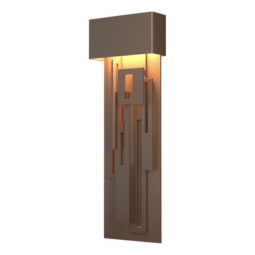 Hubbardton Forge Collage Large Dark Sky Friendly LED Outdoor Sconce Outdoor Wall Lights Hubbardton Forge Coastal Bronze  