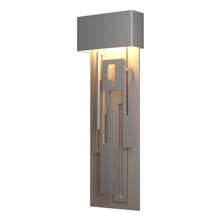 Hubbardton Forge Collage Large Dark Sky Friendly LED Outdoor Sconce Outdoor Wall Lights Hubbardton Forge Coastal Burnished Steel  