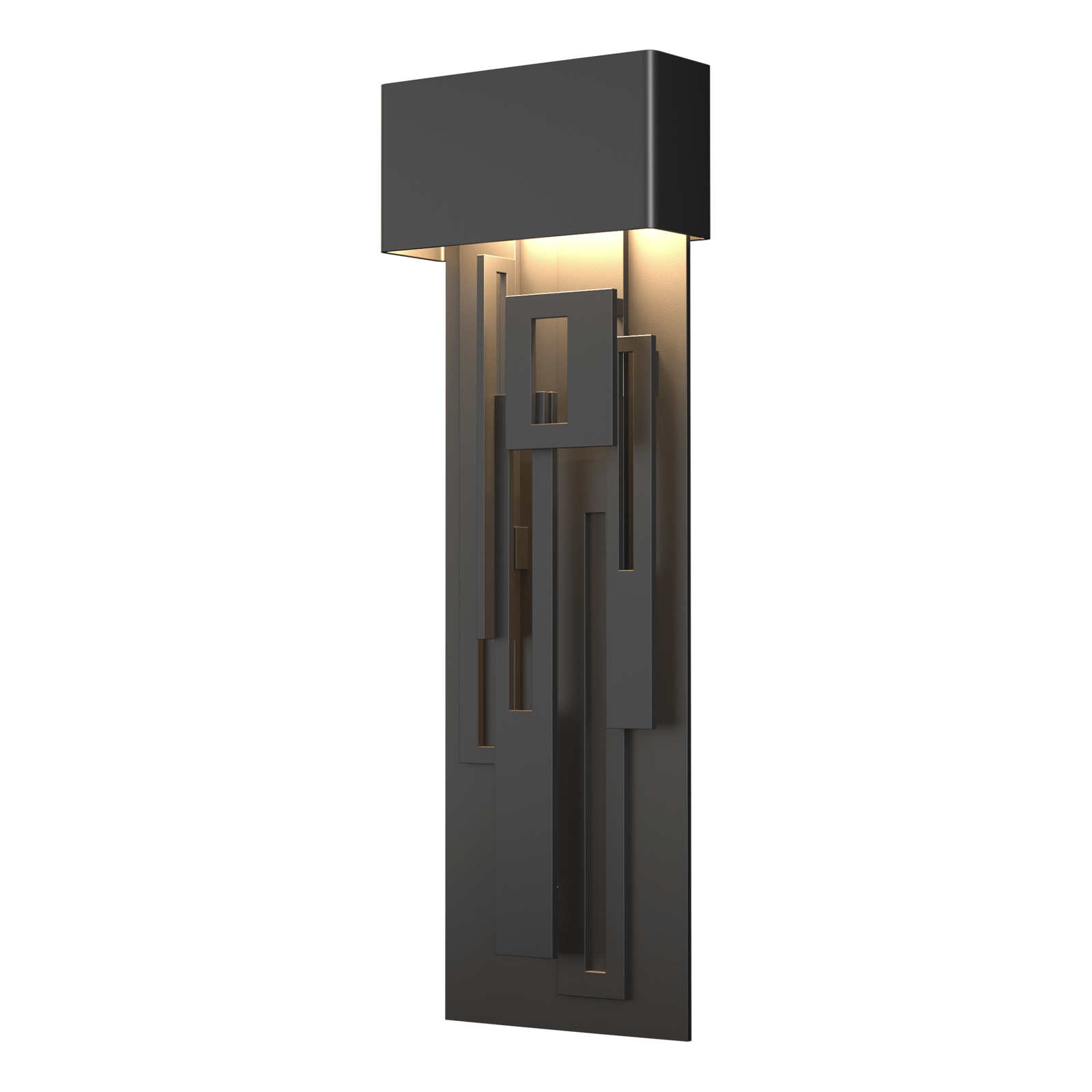 Hubbardton Forge Collage Large Dark Sky Friendly LED Outdoor Sconce Outdoor l Wall Hubbardton Forge Coastal Black  