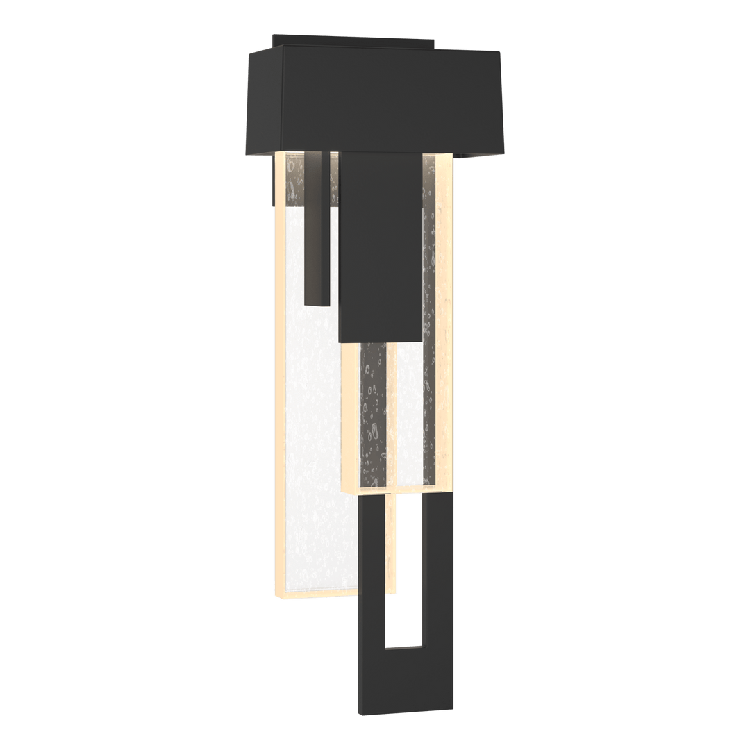 Hubbardton Forge Rainfall LED Outdoor Sconce - Right Orientation Outdoor Wall Lights Hubbardton Forge Coastal Black  