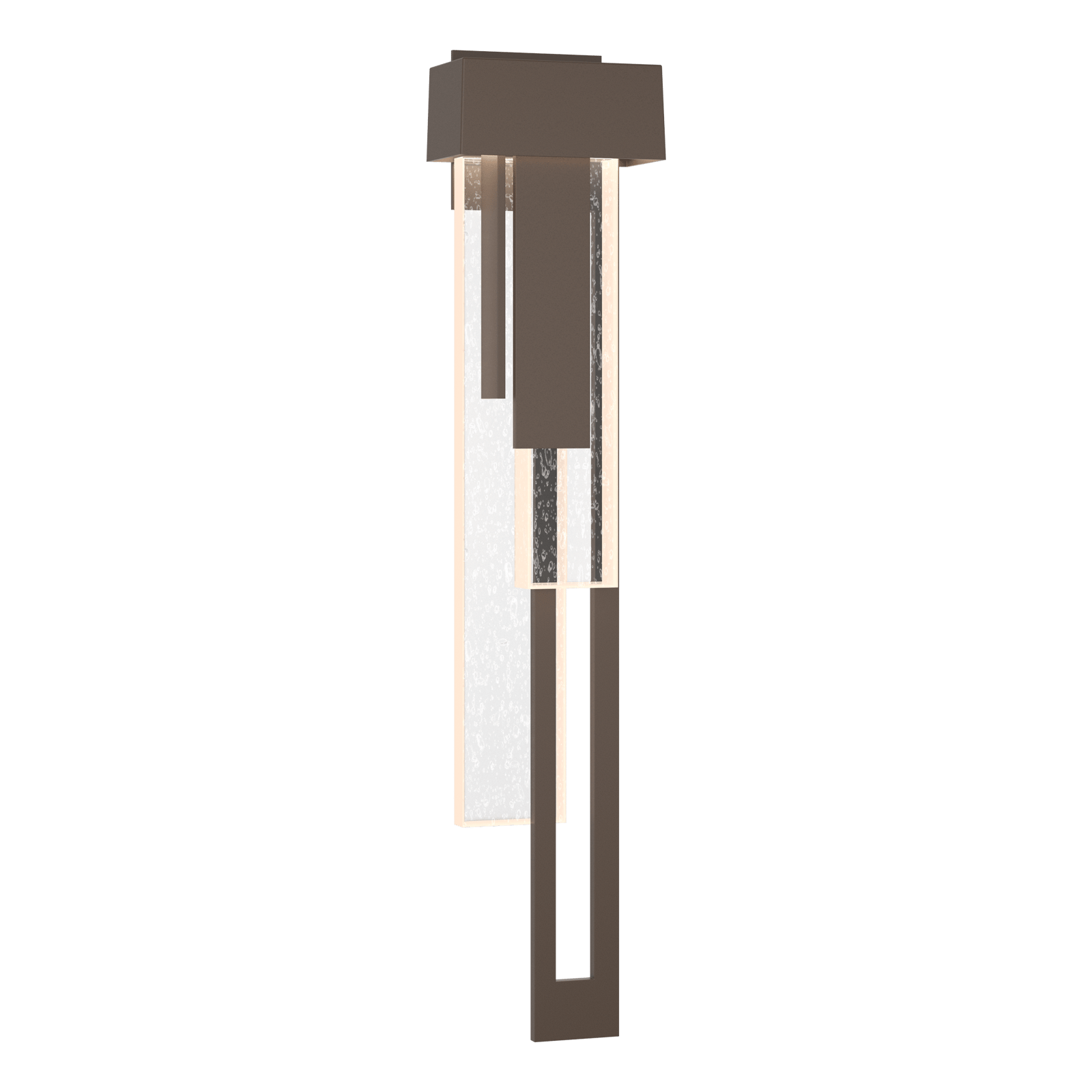 Hubbardton Forge Rainfall Large LED Outdoor Sconce - Right Orientation Outdoor l Wall Hubbardton Forge Coastal Bronze  